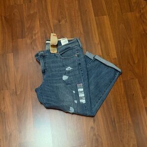 Levi's Women's Distressed Blue Boyfriend Jeans